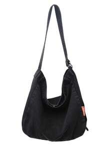 Túi đeo vai denim đa năng | Túi xách Hobo màu xanh nhạt với dây đeo điều chỉnh được | Dung tích lớn | Du lịch/Công sở/Cuối tuần - Nhiều màu - Xem 9