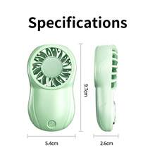 3-Speed Mini Handheld Electric Fan, USB Rechargeable, Portable Compact Fan For Home, Office, Outdoor, Travel, Summer Essential Gift For Women And Girls - Multicolor - View 4