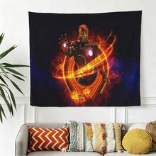 1pc Classic M Arvel I Ron Man Flame Energy Ring Tapestry Cool Tech Mechanical Armor Living Room Bedroom Headboard Wall Hanging Decor Boys Room Gaming Room Game Room Scene Layout Movie Fans Holiday Gathering Photography Background Dorm Aesthetic Art Wall Hanging Table Backdrop - Nhiều màu - Xem 4