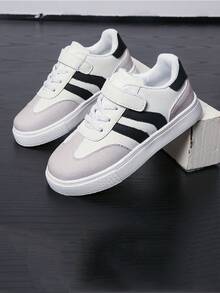 Kids' Fashionable Casual Minimalist Canvas Sneakers For Boys And Girls, Suitable For Spring And Autumn - Beige - View 4