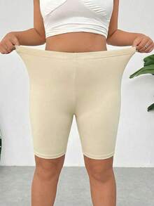 Pantalones Cortos de Compresión de Talla Grande  Negros de Secado Rápido y Refrigeración - Caqui 2 - Ver 3