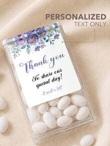Custom Tic Tac Stickers Flower Labels For Tic Tac Containers Personalized Mint Candy Wedding Favors Floral Bridal Shower Party Favor Stickers Graduation Decorations Graduation Gift Custom Wedding Labels Birthday Gifts Holographic, Personalized Gift - New1 - View 1