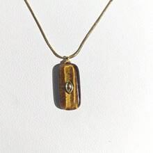 1 mặt dây chuyền đá tự nhiên hình chữ nhật, thạch anh tím, lapis lazuli, dùng để làm trang sức, vòng cổ tự làm. - Quảng trường - Xem 24