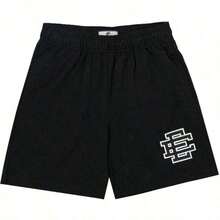 EE  Basic Summer Running Shorts Men Sport Fitness Shorts Training Quick Dry Gym Men Shorts Jogger Gym Shorts Men,1pac - 黑色 - 查看 5