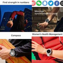 Microwear Watch 8 经典多功能智能手表，男女通用，支持健身、运动、跑步，可通过蓝牙连接手机，进行语音通话，追踪活动，接收通知，监测心率，追踪睡眠，设置闹钟和计步器，配备高清触摸屏数字腕表。 - 黑色 - 查看 8