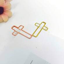 30 piezas de clips de papel con forma de cruz de metal de colores aleatorios, organizador de archivos de oficina creativo - A - Ver 5