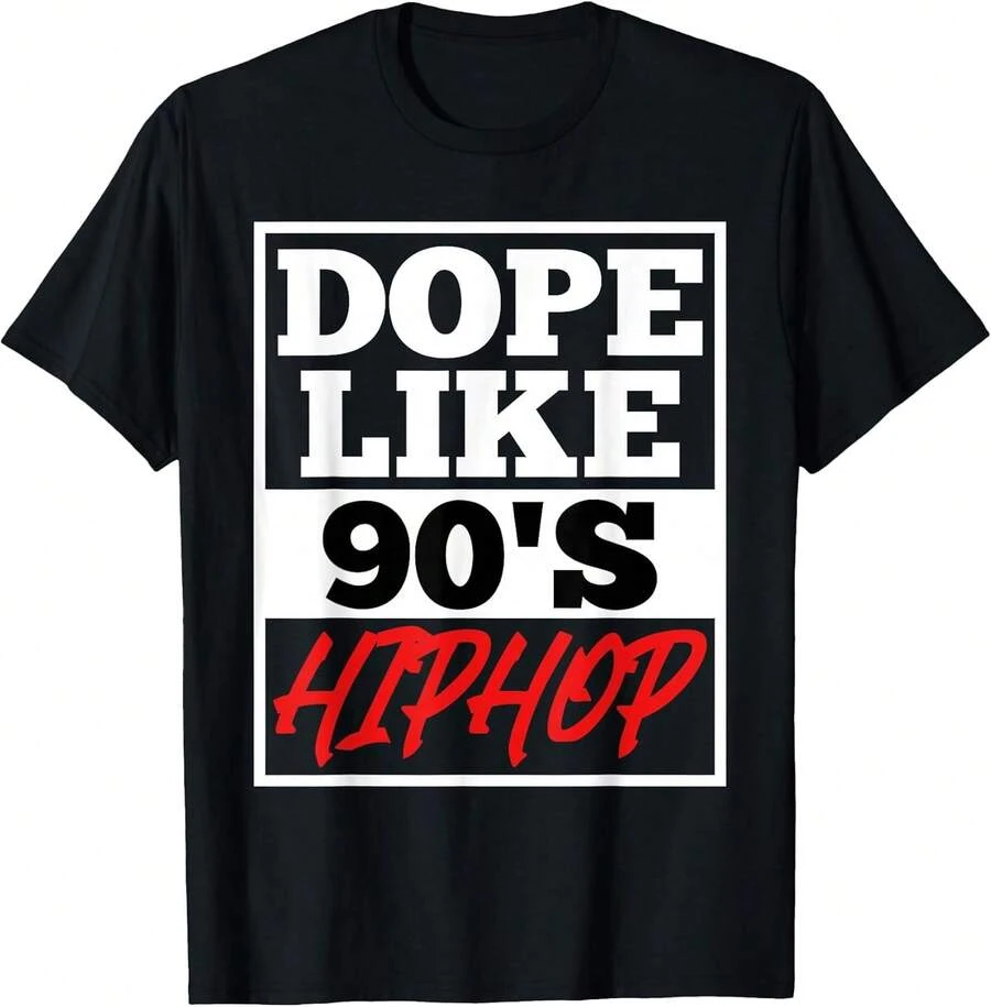 Se asemeja a una camiseta de rapero de la música hip-hop de los 90, camiseta de mujer, top de mujer, unisex. - Negro - Ver 1