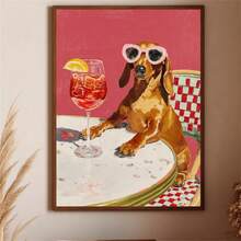 1 buah Poster Dachshund Aperol Spritz Tanpa Bingkai, Dekorasi Dinding Anjing Lucu, Hadiah untuk Dachshund, Dekorasi Bar Koktail, Cetakan Seni Hewan Berwarna-warni - Tanpa Bingkai - View 2