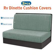 2pcs/Set Jacquard RV Dinette Cushions Covers Stretch Dust-Proof Couch Slipcover Hotel Booth Seat Covers RV Camper Car Backrest Cover - Multicolor - View 12