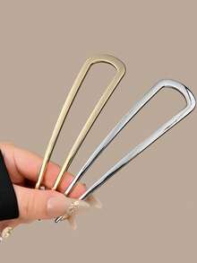 2 chiếc kẹp tóc hình chữ U bằng hợp kim cao cấp - Dụng cụ tạo búi tóc phồng và cố định kiểu tóc, kẹp tóc kim loại sang trọng dành cho kiểu tóc dày của phụ nữ. - Nhiều màu - Xem 7