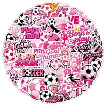 53pcs Pink Football Sports Cute Cartoon Sweet Creative Decorative Wall Stickers For Scrapbooking - Pink - View 5