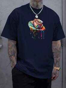 Clothing, Footwear, And Jewelry With Colorful Rose Prints > Men's Fashion > Men's Plus-Size Clothing > Men's Plus-Size T-Shirts, Shirts, And Tops > Men's Plus-Size T-Shirts - 黑色 - 查看 6