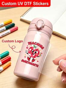 80 piezas de etiquetas adhesivas personalizadas con nombre, logotipo personalizado, imagen, nombre, pegatinas de vinilo holográfico, pegatinas de nombre personalizadas, pegatinas de fecha personalizadas, regalo DIY, vuelta al colegio - Multicolor - Ver 3