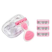 Portable Travel 6‑Layer Women's Razor, Washable Compact Body Shaver For Full Body Hair Removal, Small Lightweight Design For Purse & On‑The‑Go Use, Face Razor, Wax Hair Removal - Pink - View 14