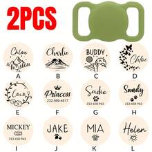 Customized Pet Collar Holder Compatible With AirTag, Sliding Dog Name Tag, Personalized Compatible AirTag Cat Collar, Silicone Silent AirTag Protective Case, Engraved AirTag Protective Case For Dog Collar, 12 Design Templates, Choose Your Dog's Favorite Style - Multicolor - View 15
