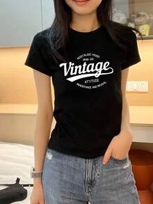 Women's Short-Sleeved T-Shirt, Casual And Versatile, Made From A Comfortable Fabric, Suitable For Any Occasion And An Ideal Garment For Spring, Summer And Autumn. New Model 2026 XWQF - 黑色 - 查看 9