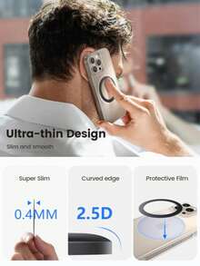4 chiếc vòng từ tính mạnh mẽ - Tương thích với vòng MagSticker, vòng từ tính tương thích với vỏ sạc không dây MagMagnetic, tương thích với phụ kiện Apple 17 16 15 14 Pro Max, Galaxy và Android. - Nhiều màu - Xem 8