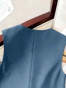 Camiseta sin mangas casual para mujer de talla grande, adecuada para fiestas, reuniones, calle, estilo chino, resort, Día de San Patricio, Pascua, Día de San Valentín, Acción de Gracias, Navidad, cómoda, versátil, estilizadora, primavera/verano, Dí - Niebla azul - Ver 3
