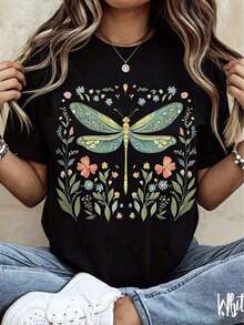 As Valentine's Day Approaches, Take Advantage Of New Year's Discounts On Plus-Size Clothing, Including A Plus-Size Women's T-Shirt. This Casual Short-Sleeve Crew Neck T-Shirt Is Made Of Medium-Stretch, Machine-Washable Fabric. - 黑色 - 查看 1