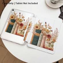 壓克力水晶平板保護殼，附手繪植物與書籍圖案，含支架，適用於 Honor 8/9/10、Honor GT 11.5inch/X8/X8A/X9/X8Pro/X9Pro/V9/V8 Pro 及其他型號，適用於 MatePad Se 11inch/MatePad 11inch/11.5inch、MatePad Pro 及其他熱門型號，亦適用於小米、Apple 10代/11代 - 款式2 - 查看 2