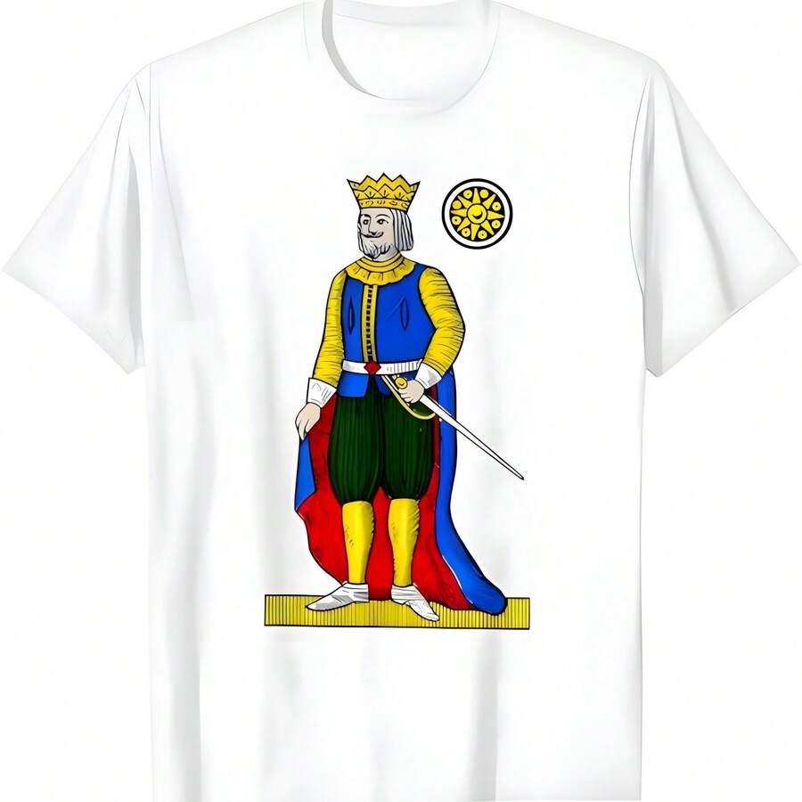 El rey del dinero [Carte Neapolitane] Las cartas de juego italianas Camiseta - Blanco - Ver 1