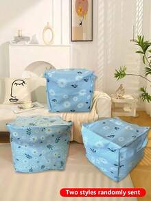 Cestas rectangulares, cajas de almacenamiento con lindos patrones, bolsas de almacenamiento plegables con asas, cestas de regalo, bolsas de almacenamiento de juguetes, cestas para estantes - Bolsa de almacenamiento para edredón Daisy - Ver 2