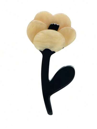 1pc Handmade Romantic Acrylic Flower Brooch, Spring/Summer New Accessory For Dress, Party, Holiday Gift