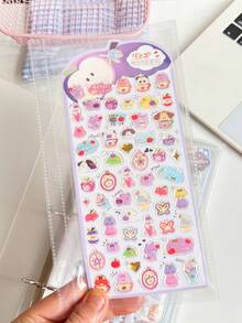 1pc Portable Transparent Loose-Leaf Binder, Can Also Be Used As Transparent Sticker Book, Sticker Album, Photo Storage Bag, Photo Album, Budget Planner, Office Supplies - A - View 8