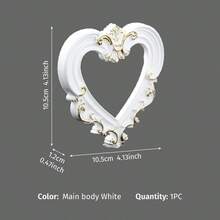 1件裝歐式白色金邊迷你雕花裝飾相框，心形皇冠造型樹脂迷你框，DIY手工配件，多款可選，洛可可鏤空相框，裝飾相框，婚禮裝飾相框，適用於節日慶祝場景裝飾、迷你屋裝飾道具、禮品包裝裝飾 - 白金 - 查看 13