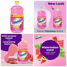 Concentrated Multi-Purpose & Floor Cleaner Refill, 2X Strength For Long-Lasting Freshness, Watermelon Scent, 56 Fl Oz - 1 - Xem 2