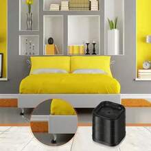4 Black Square Furniture Risers, Raise 8cm, Black - 1 - View 8