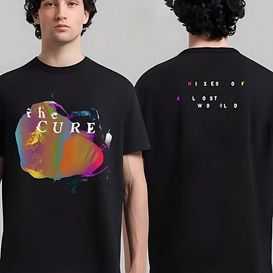 The Cure Mixes Of A Lost World Merch Two Sided Black T-Shirt - Black - View 1