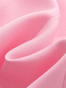 Top sin mangas de cuello halter de unicolor minimalista para mujer, rosa, de verano - Rosa - Ver 6
