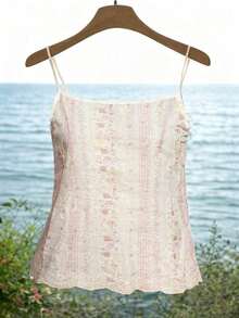 Camiseta elegante de diseño de nicho para mujer, de verano - Rosa - Ver 7