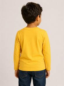 Brazil World Cup Long-Sleeved Children's T-Shirt In Cotton, Sizes 2 To 12 - 黃色 - 查看 2