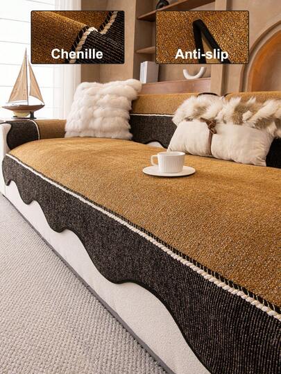 1 tấm bọc ghế sofa vải jacquard dày dặn, thiết kế tối giản phối màu tương phản, thân thiện với thú cưng, chống bẩn và chống trầy xước, phù hợp cho mọi mùa, kể cả Giáng sinh và Năm mới, có thể giặt máy, phù hợp với ghế sofa 1/2/3/4 chỗ ngồi