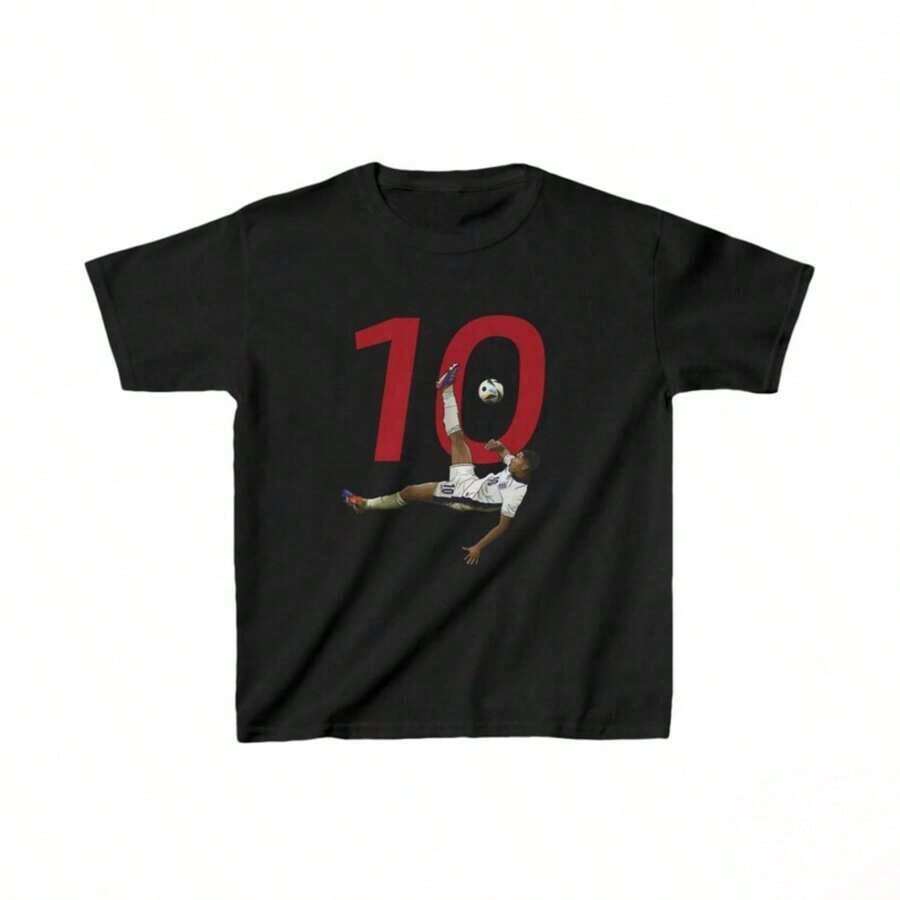 Camiseta estilo bootleg de Harry Kane para hombre - Camiseta con gráfico retro de estrella de fútbol, impresión digital DTF, top de algodón negro, camiseta de fanático del fútbol estilo urbano vintage, camiseta unisex de algodón holgada de manga corta con cuello redondo. blusas.blusas casuales para dama.Impresión de osos cariñosos.Camiseta estampada Impresión de osos cariñosos. - Negro - Ver 1