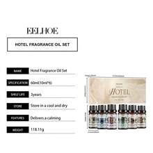EELHOE 6瓶装精油礼盒，持久清新香氛香薰精油套装，多用途香薰精油。适用于家居、卧室、浴室、客厅和办公室。天然舒缓香氛精油系列，是节日、生日和庆典的完美礼物。香薰爱好者的理想之选，奢华家居香氛，助您放松身心。适合所有年龄段，是日常自我护理和家居装饰的完美之选。 - 多樣化香型 - 查看 5