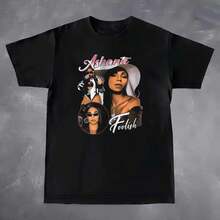 1 Piece Women's Black Pulp Graphic T-Shirt - Soft Cotton, Loose Fit, Vintage 90s Style, Britpop Inspired, Casual For Everyday Wear, 180g, 100% Cotton - 黑色 2 - 查看 1