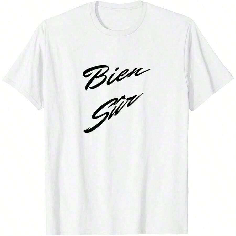 Women's Casual Loose Fit T-Shirt With "Berkeley California" Print, Breathable And Comfortable, Short Sleeve, Round Neck, Navy Blue College Print, Soft Cotton, Perfect For Everyday Wear And Preppy Urban Style. - 白色 8 - 查看 1