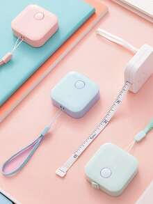 1pc Mini Retractable Tape Measure, Suitable For Body Measurement, Sewing, Handicrafts, Color: Blue, Compact And Portable - Multicolor - View 7