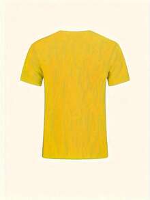 100% Cotton, 1 Piece, Plus Size - Women's Plus Size Casual Elegant Printed T-Shirt, 100% Soft Cotton, Women's Simple Solid Color T-Shirt, Loose And Slim Fit Casual Short Sleeve - 黑色 - 查看 8