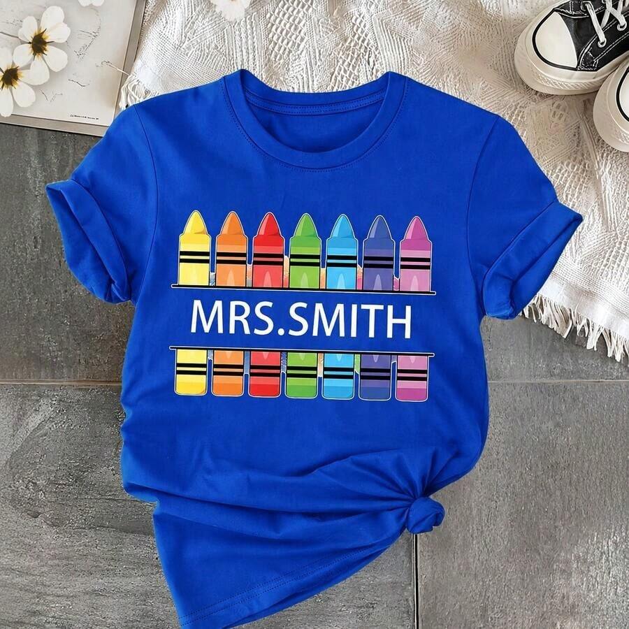 GiftCustom Women's Short Sleeve T-Shirt, Soft - Blue - View 1
