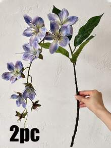 1pc/2pcs Artificial Jasmine Hanging Decor, Silk Flower Ornament, Lifelike As Real Flowers, Suitable For Balcony, Wedding, Home, Party, Graduation Ceremony, Vase, Spring Decoration, Wedding Accessories, Wedding Decor - Multicolor - View 12