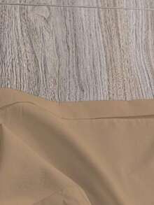 Pantalones anchos y sueltos de unicolor casuales para mujer - Caqui - Ver 4