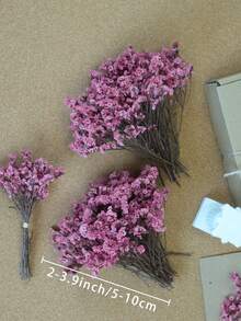 20/50/100/150/300pcs Mini Artificial Baby's Breath & Other Flowers - For Resin Mold Art & Crafts, Ivory White Flower Bouquet For Hair Accessories, Wedding Wreaths, Table Decor, Home Decoration - Pink Crystal Grass - View 8