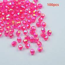 100-500pcs Acrylic Shiny Faceted Corner Beads - DIY Handmade Beading, Suitable For Jewelry Making, Handicrafts, Translucent Material - Faceted Beads - View 27