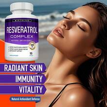 Miriyalyad Resveratrol Supplement 1800 Mg Antioxidant Complex - Highly Potent Natural Trans-Resveratrol Pills For Healthy Aging, Overall Health Support, Immune System, Brain Function, For Men Women, 90 Capsules - 2 cái - Xem 3