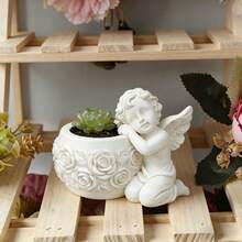 Hive Mold 1PC Angel Silicone Mold, Angel Nestled In A Flower Pot, Easy Demolding & High Flexibility & 3D Clear Detail Epoxy Resin Mold For DIY Handmade Crafts, Home Decor, Gift Making, Suitable For Craft Lovers, DIY Makers & Home Decoration Enthusiasts - Mold 057 - View 10
