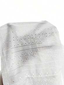 Top tank unicolor con bordado con ojal - Blanco - Ver 7
